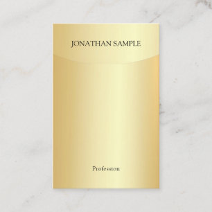 Cartão De Visita Modelo Dourado de Faux Elegante Moderno Profission