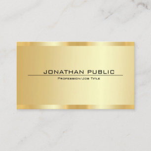 Cartão De Visita Modelo Dourado elegante profissional personalizado