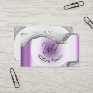 Cartão De Visita Modelo Editável Minimalista Elegante com Pingos de