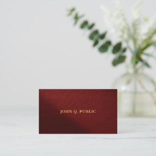 Cartão De Visita Modelo Elegante de Texto Dourado Grosso Premium de
