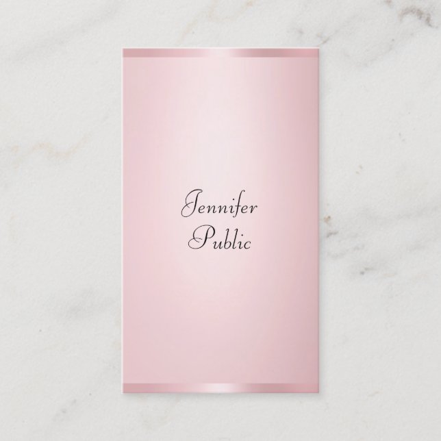 Cartão De Visita Modelo Elegante Elegante Moderno Caligrado Dourado (Frente)