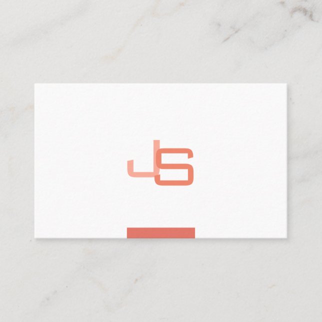 Cartão De Visita Modelo Elegante Moderno Monograma Profissional (Frente)