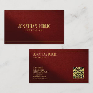 Cartão De Visita Modelo Elegante Moderno Personalizado Código QR Te