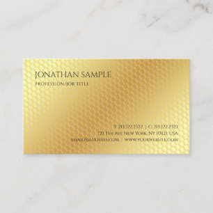 Cartão De Visita Modelo Elegante Profissional Dourado