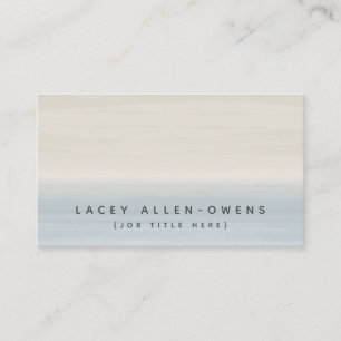 Cartão De Visita Modelo genérico de Ombre da aguarela da praia