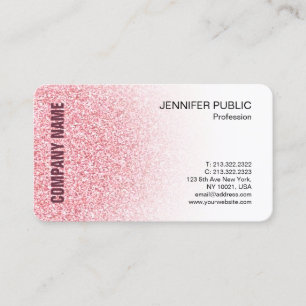 Cartão De Visita Modelo Minimalista Elegante Moderno em Rose Gold