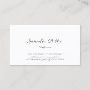 Cartão De Visita Modelo Minimalista Manuscrito Elegante Moderno