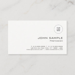 Cartão De Visita Modelo minimalista moderno Carregue seu logotipo p