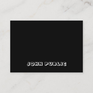 Cartão De Visita Modelo Mínimo Elegante Preto Branca B&W Elegante