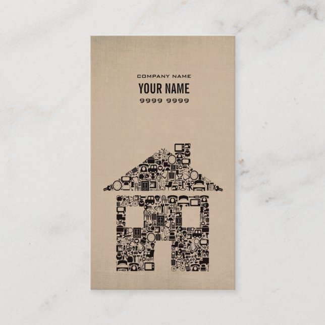 Cartão De Visita Modelo moderno Busi do mediador imobiliário de (Frente)