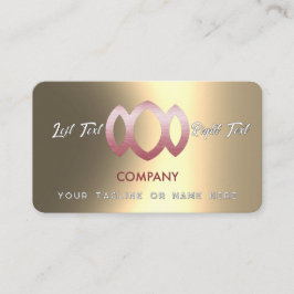 Cartão De Visita Modelo Moderno Dourado Metálico com Gradiente