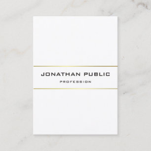 Cartão De Visita Modelo Moderno Monograma Dourado Strips Profession