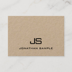 Cartão De Visita Modelo Monogrammed moderno elegante do papel de