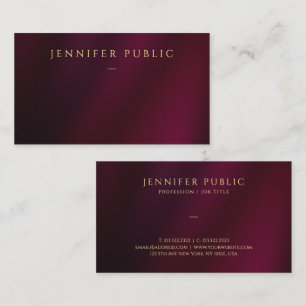 Cartão De Visita Modelo Personalizado de Texto Dourado Elegante Lux