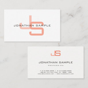 Cartão De Visita Modelo personalizado Elegante moderno monograma