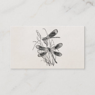 Cartão De Visita Modelo personalizado libélula do Virgin do vintag