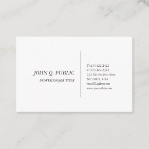 Cartão De Visita Modelo profissional moderno minimalista elegante