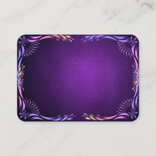 Cartão De Visita Modelo Profundo com Design de borda e roxo