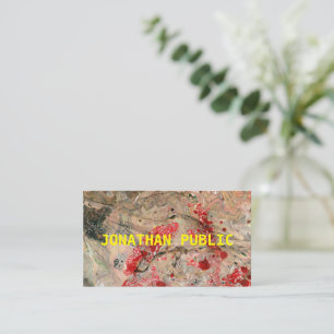 Cartão De Visita Modelo Red Brown Modern