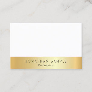 Cartão De Visita Modelo Simples Branco Elegante Personalizado Moder