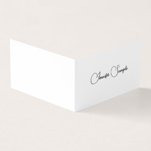 Cartão De Visita Modelo simples e elegante, dobrada minimalista