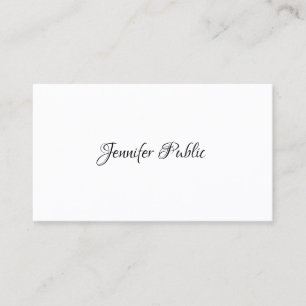 Cartão De Visita Modelo simples e elegante moderno