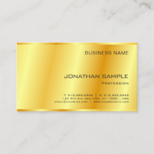Cartão De Visita Modelo Simples Moderno Elegante Olhar Dourado Empr