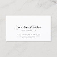 Modelo simples profissional branco elegante