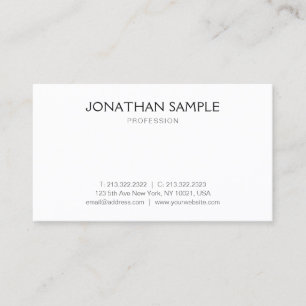 Cartão De Visita Modelo simples profissional moderno Elegante