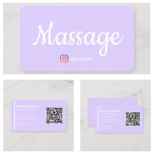 Cartão De Visita Modelos de Bem-Estar para Terapeutas de Massagem C