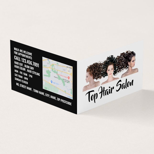 Cartão De Visita Modelos de Cabelo, Stylist de Cabelo, Lealdade de  (Exterior)
