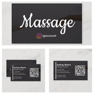 Cartão De Visita Modelos de Design de Terapia de Massagem