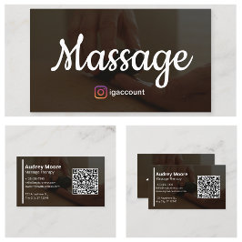Cartão De Visita Modelos de Design de Terapia de Massagem Moderna