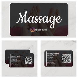 Cartão De Visita Modelos de Design de Terapia de Massagem Reflexolo