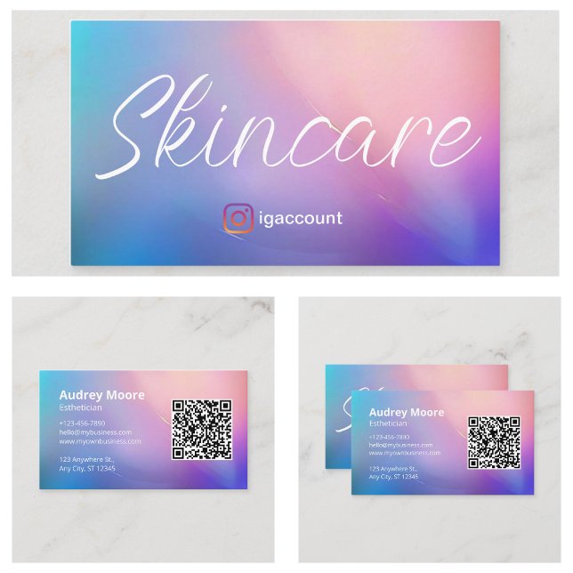 Cartão De Visita Modelos de Esteticista (Esthetician Templates Business Card
)