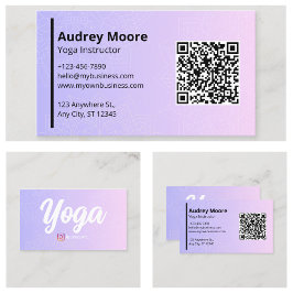 Cartão De Visita Modelos de Estúdio de Yoga