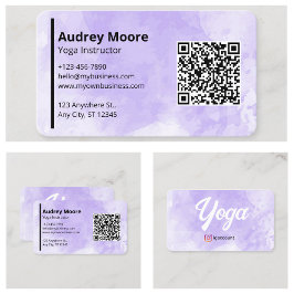 Cartão De Visita Modelos de Instrutor de Yoga