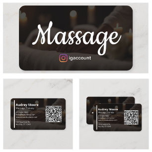 Cartão De Visita Modelos de Massagem Terapêutica Terapêutica
