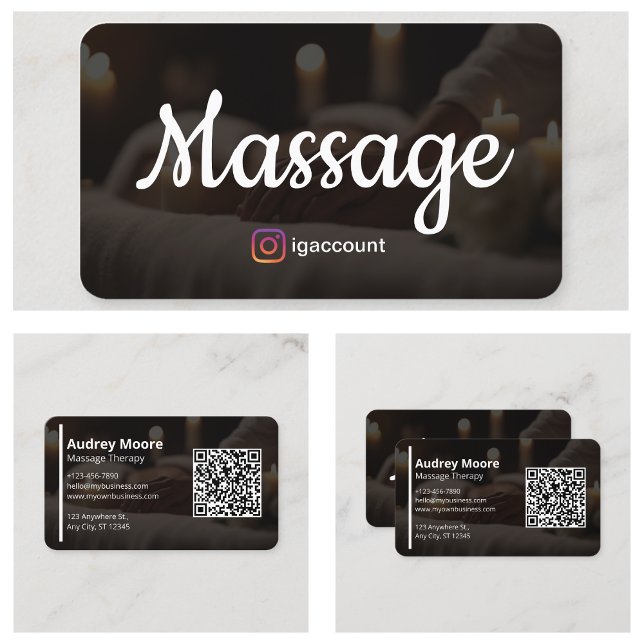 Cartão De Visita Modelos de Massagem Terapêutica Terapêutica (Massage Therapy Templates Massage Therapists Business Card
)