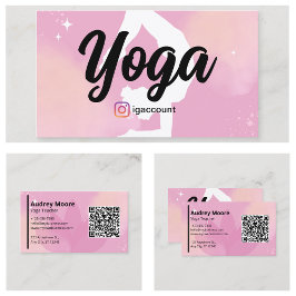 Cartão De Visita Modelos de Professor de Yoga Espiritual