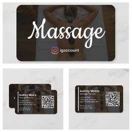 Cartão De Visita Modelos de Terapia de Massagem