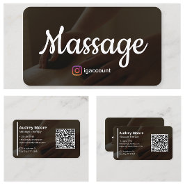 Cartão De Visita Modelos de Terapia de Massagem Design Massagem Hol