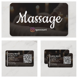 Cartão De Visita Modelos de Terapia de Massagem Terapeutas de Massa