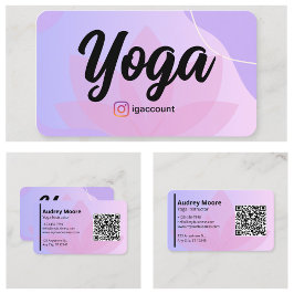 Cartão De Visita Modelos Modernos para Instrutores de Yoga