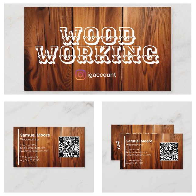 Cartão De Visita Modelos Profissionais de Marcenaria (Professional Woodworking Templates Business Card
)