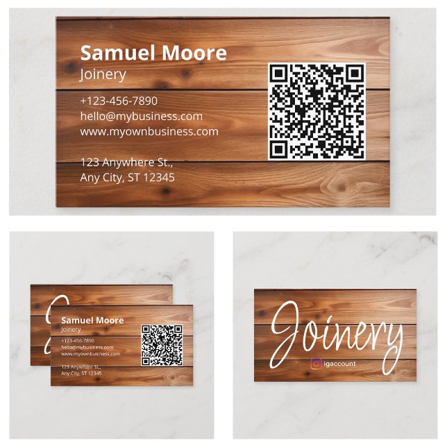 Cartão De Visita Modelos Rústicos de Marcenaria (Joinery Rustic Templates Business Card
)