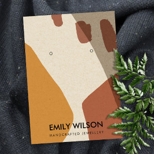 CARTÃO DE VISITA MODERN ABSTRATO TERRACOTTA ART EARRING