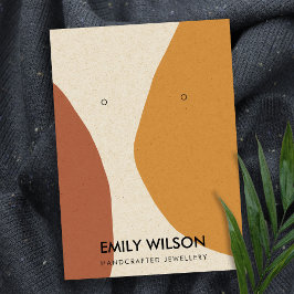 CARTÃO DE VISITA MODERN ABSTRATO TERRACOTTA RED ART EARRT