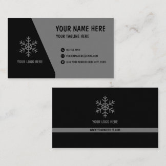 Cartão De Visita Modern Black Gray Minimal Business Card Template