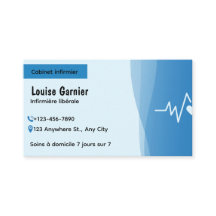 Modern Blue Nurse Business Card | Home Care Health